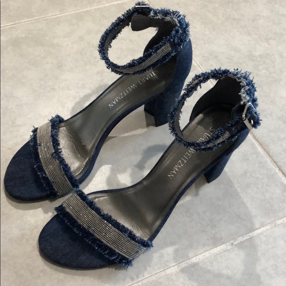Stuart Weitzman denim sandal
